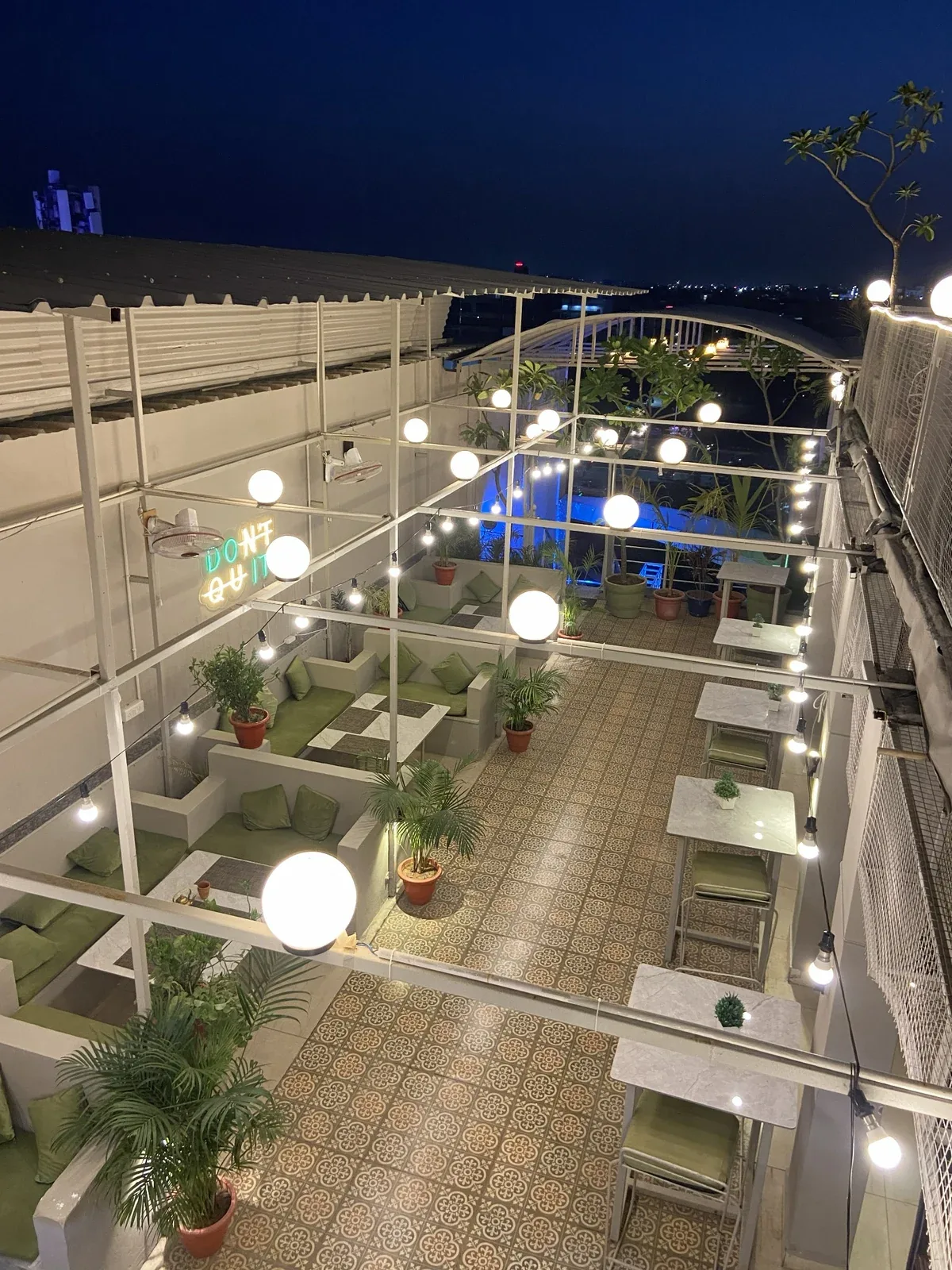Chairish Cafe rooftop seating in Malviya Nagar Jaipur