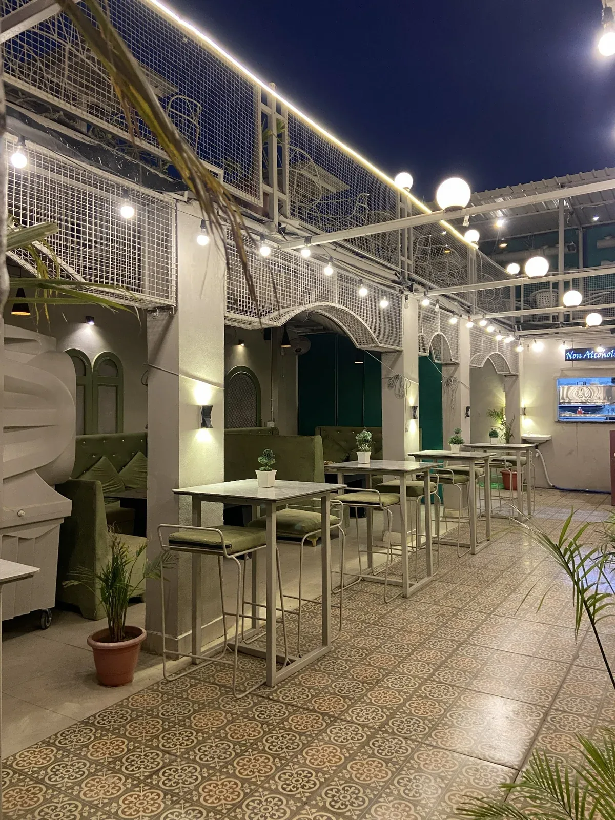 Chairish Cafe rooftop dining area behind WTP Jaipur